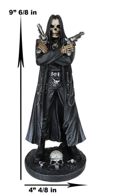 Assassin's Creed Hooded Grim Reaper Skeleton With Dual Beretta Pistols Statue-5