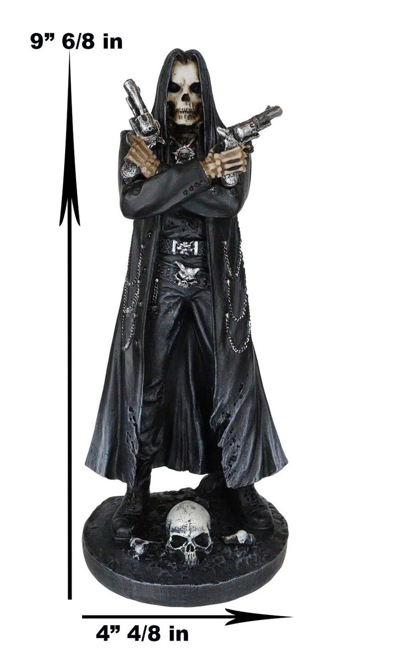 Assassin's Creed Hooded Grim Reaper Skeleton With Dual Beretta Pistols Statue-5