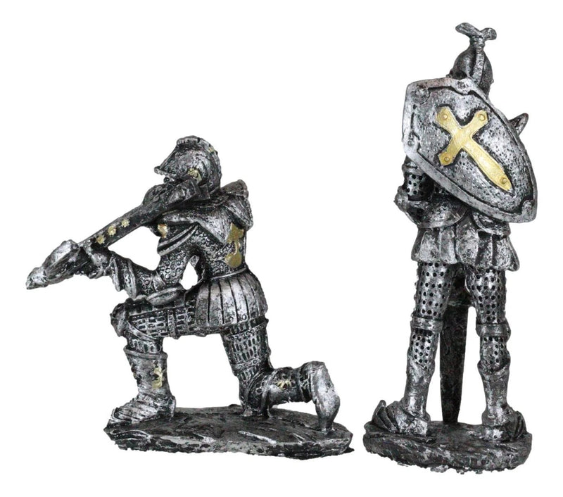 Set of 12 Medieval Knights w/ Swords Crossbow Halberds & Shield Figurines-8
