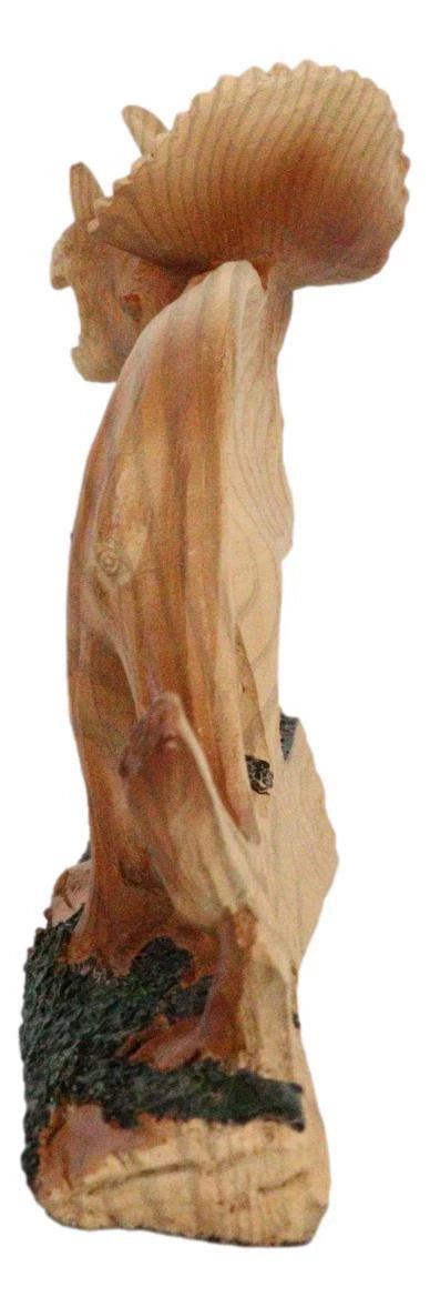 Figura de madera sintética recortada de dinosaurio jurásico Triceratops de tres cuernos, madre y cría-5