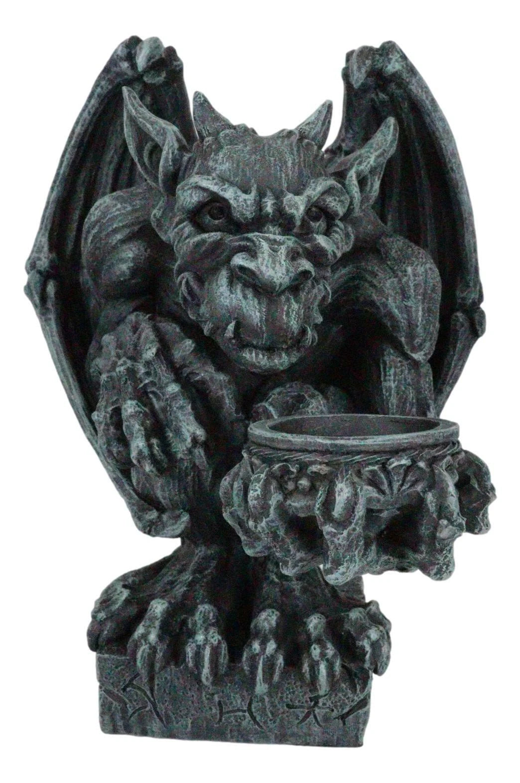 Squatting Gothic Gargoyle Candle Holder Guardian Servant Tea Light Castle Butler-6