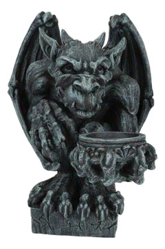 Squatting Gothic Gargoyle Candle Holder Guardian Servant Tea Light Castle Butler-6