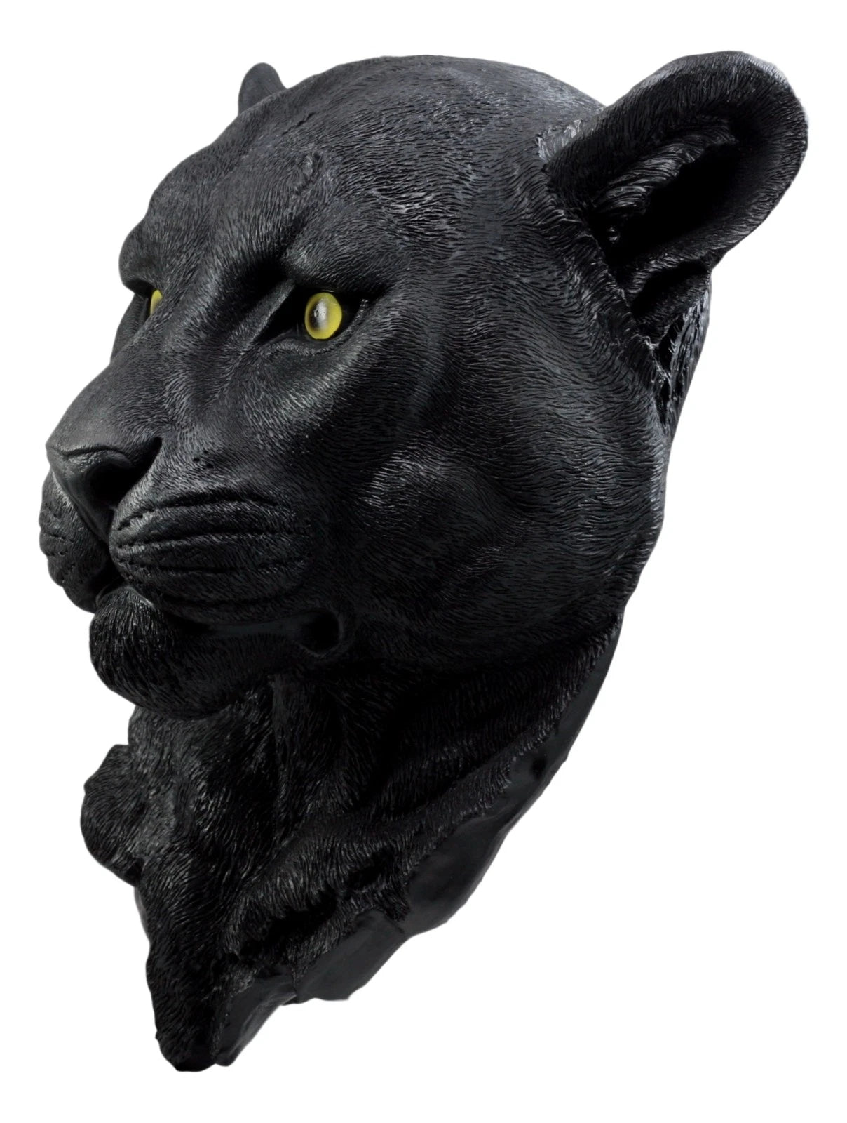 Large Black Panther Head Wall Decor Plaque 16"Tall Jaguar Wall Bust Plaque-6