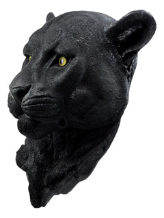 Large Black Panther Head Wall Decor Plaque 16"Tall Jaguar Wall Bust Plaque-6