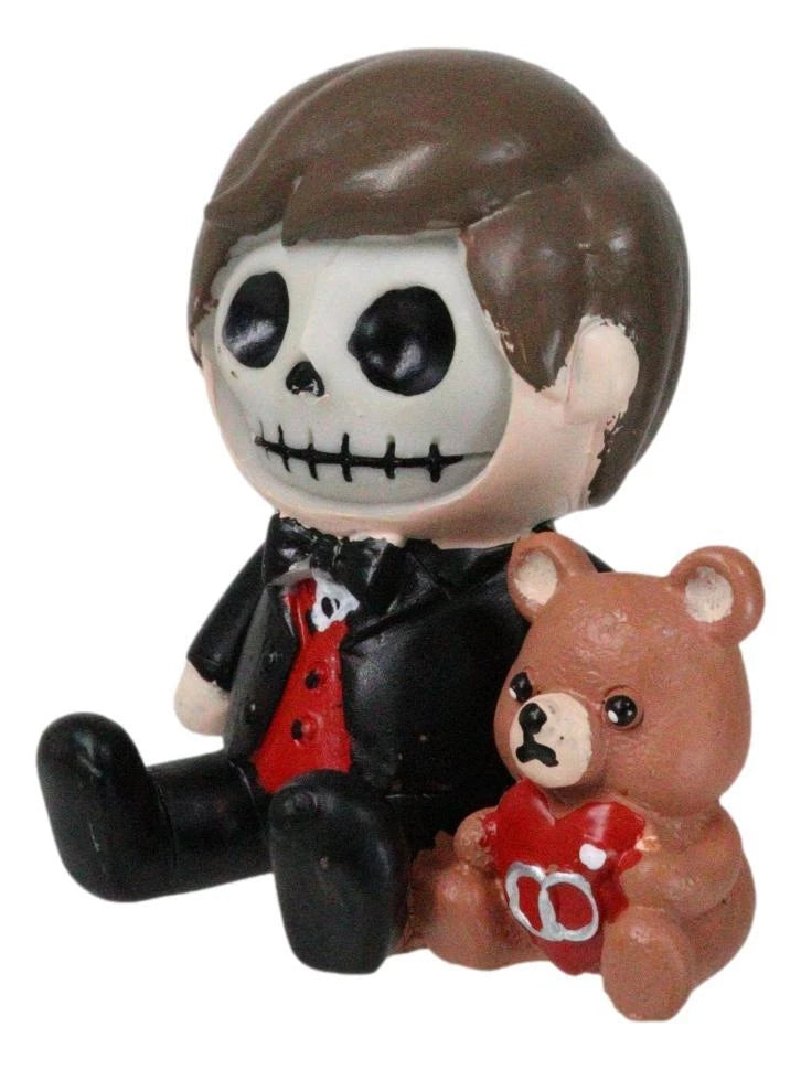 Set Of 2 Mr And Mrs Furrybones Bride Groom Wedding Skeleton Furrybones Figurines-8