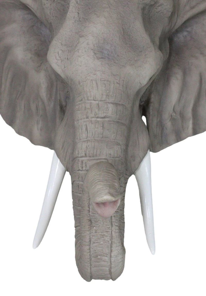 Large 19"L Sahara Elephant Wall Bust For Home Decor Wall Plaque Hanging Statue-8