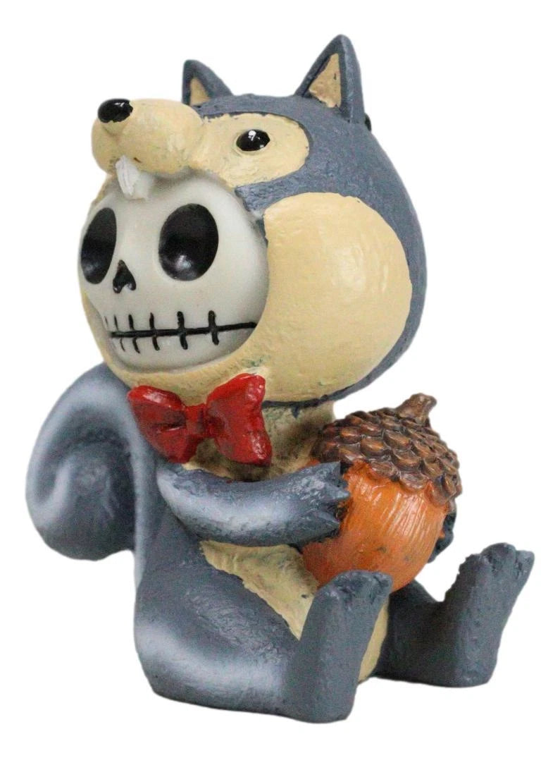 Furrybones Nibbles The Squirrel Voodoo Skeleton With Acorn Figurine Collectible-8