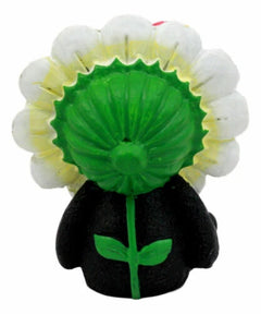 Eco Green Sunflower Daisy Furrybones Figurine 3" H Hooded Costume Skeleton-5