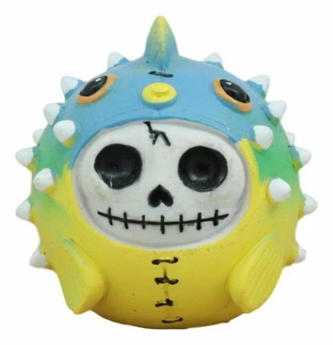 Furry Bones Puffington The Fugu Pufferfish Skeleton Figurine 2"H Furrybones-5