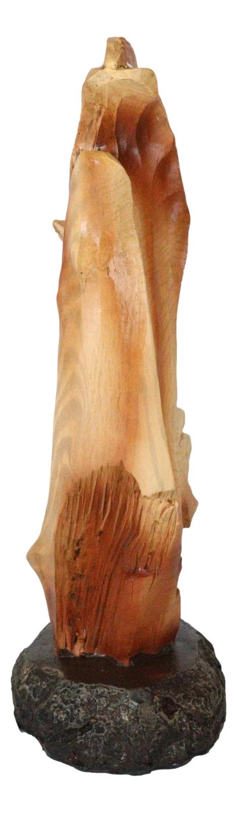 Figura decorativa de madera sintética con escena de familia de jirafas de safari de vida silvestre de 9,5" de alto-6