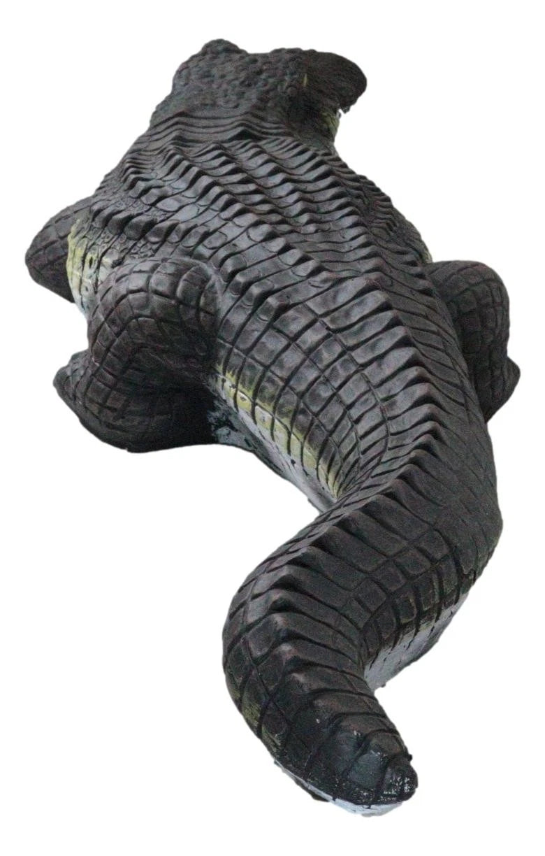 Estatua realista de cocodrilo merodeador de gran tamaño para jardín, 99 cm de largo-9