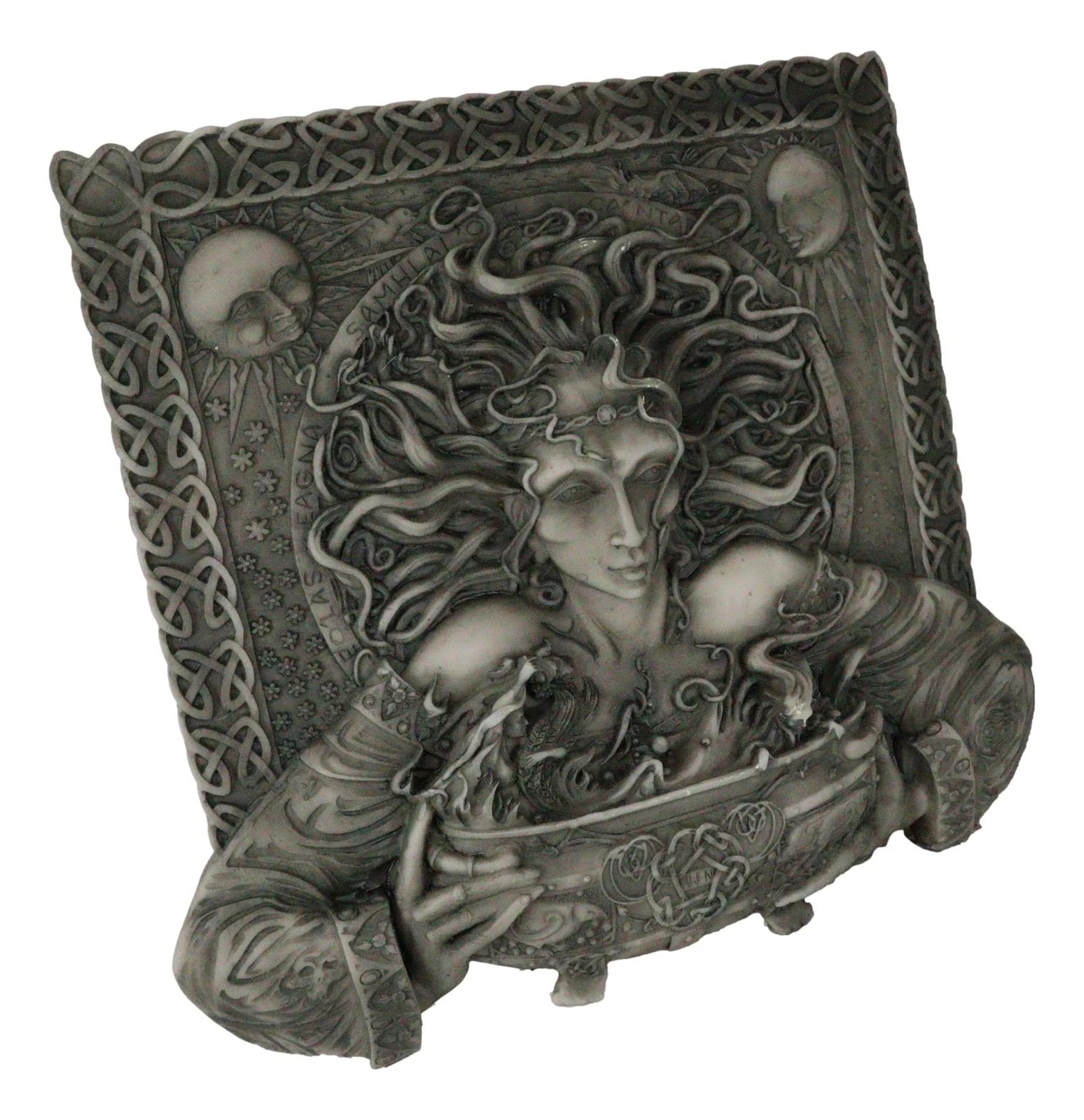Celtic Goddess of Rebirth Cerridwen With Magical Potions Cauldron Wall Decor-7