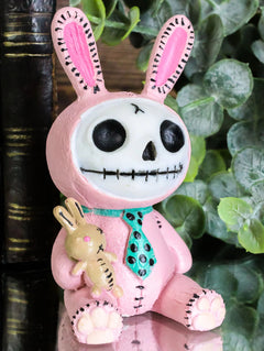 Furrybones Pink Bunnie Bun Rabbit Skeleton Figurine Small Furry Bones Skull-1