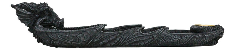 Gothic Gargoyle Dragon Head And Body Incense Burner and Taper Candle Holder-5