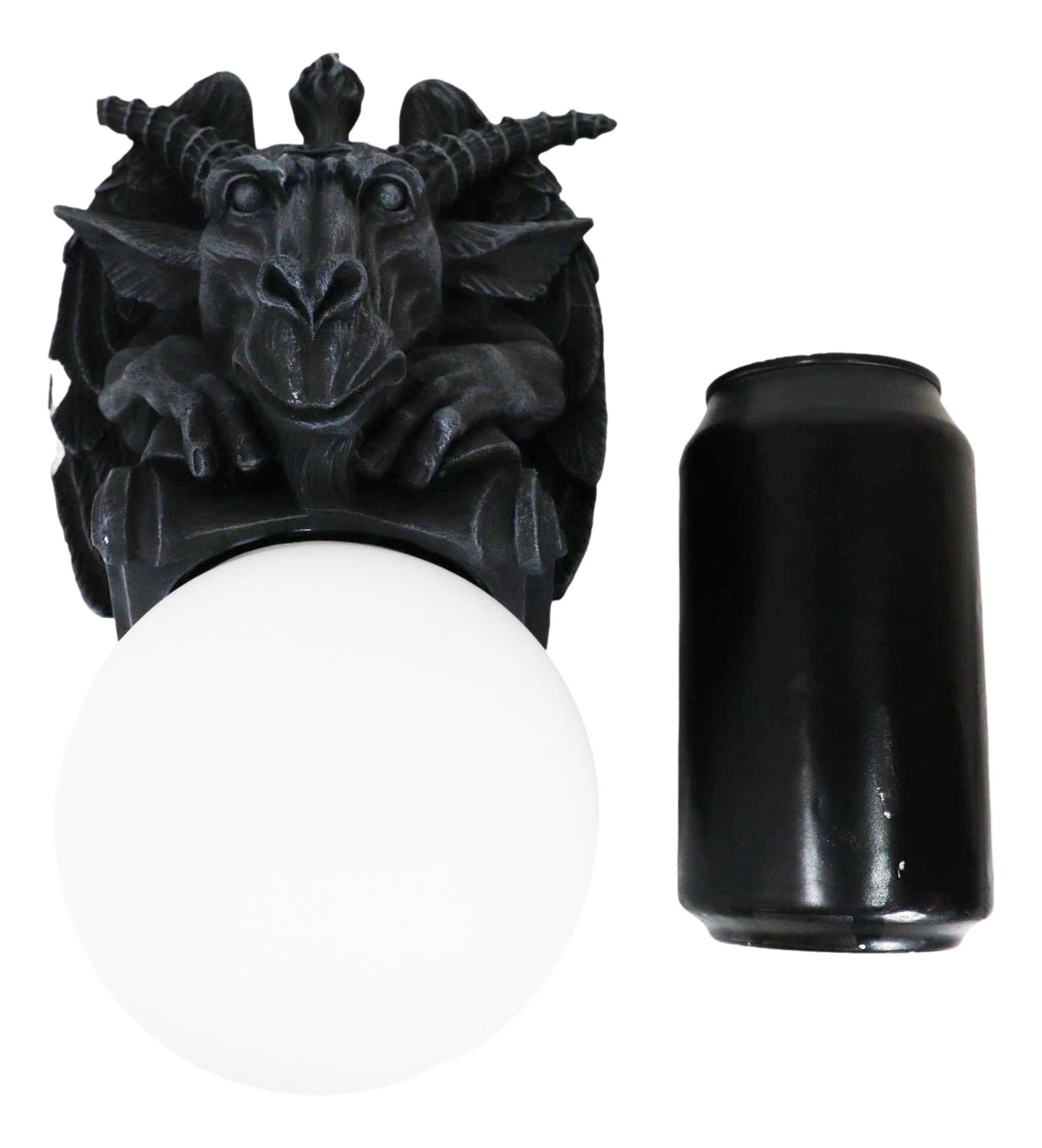 Lámpara de pared pequeña con sigilo de gárgola y pentagrama de cabra sabática de Baphomet-4
