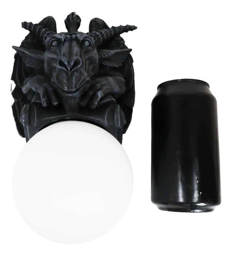 Lámpara de pared pequeña con sigilo de gárgola y pentagrama de cabra sabática de Baphomet-4