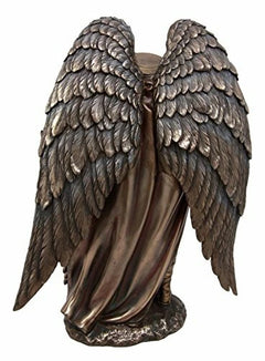 Saint Archangel Warrior Michael Holding Satan Dragon Head Figurine 10.75"H-6