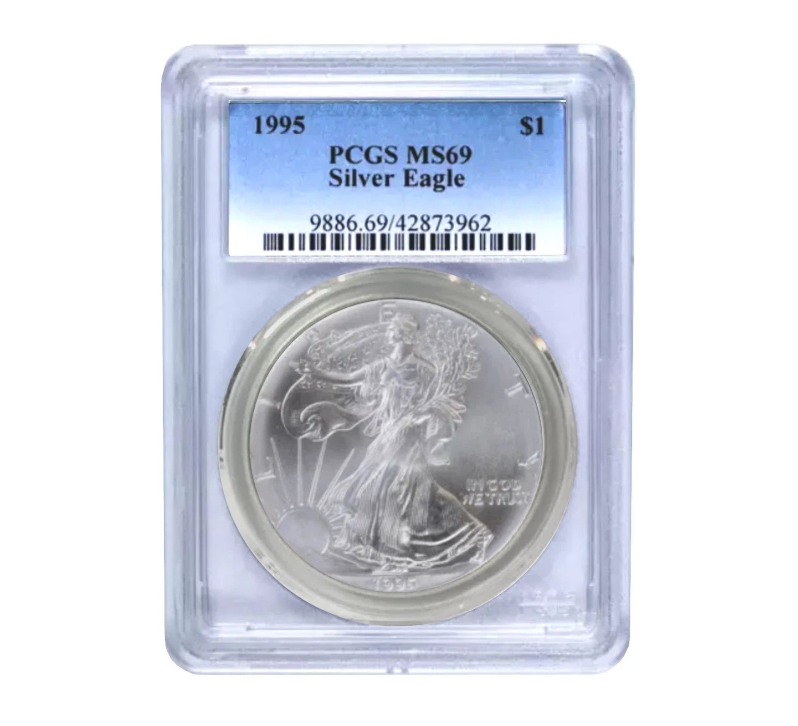 American Silver Eagle MS69 PCGS de 1 dólar de 1995-1