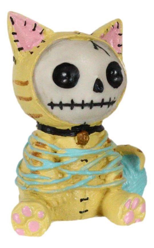 Furrybones Tabby Mao Mao Entangled With Yarn Kitty Cat Skeleton Figurine 2.5"H-8