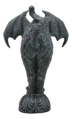 Bizarre Gothic Eureka Bat Winged Cat Gargoyle Statue 7"H Stoic Feline Guardian-8