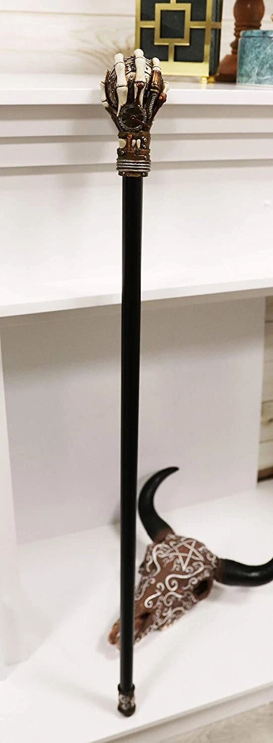 Steampunk Skeleton Hand Grasping The Evil Eye Swagger Stick Cane Party Staff 38"-8