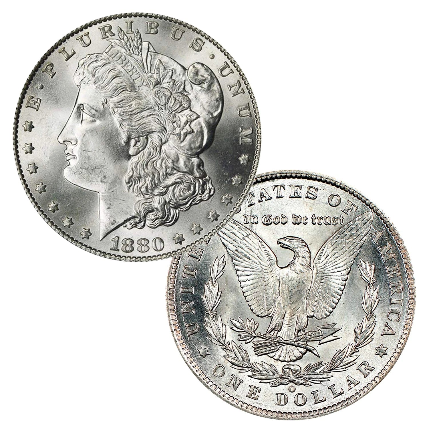 1880 O Morgan Silver Dollar $1 Brilliant Uncirculated BU 90% Silver-1