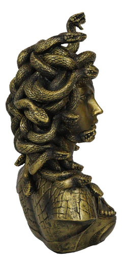 Greek Mythology Gorgon Sisters Goddess Medusa With Wild Snakes Hair Bust Statue-6