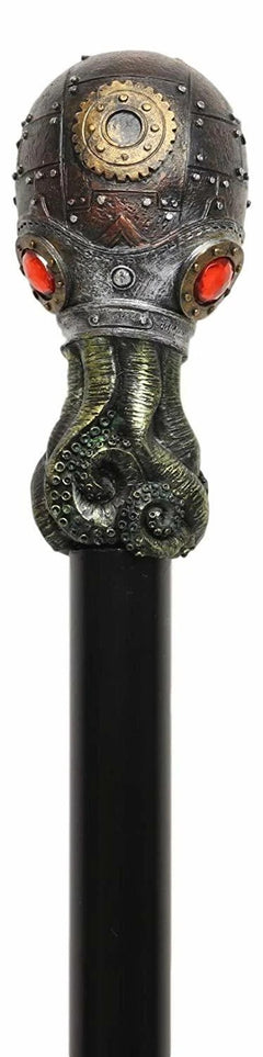 Steampunk Robotic Kraken Cthulhu Octopus Swagger Stick Cane Party Staff 38"L-9