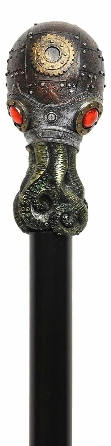 Steampunk Robotic Kraken Cthulhu Octopus Swagger Stick Cane Party Staff 38"L-9