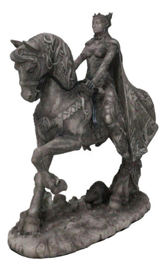 Celtic Moon Goddess Rhiannon Riding Horse in Arberth Clay Finish Figurine-7