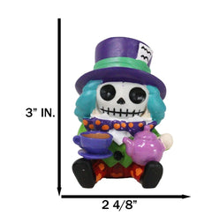 Furry Bones Whimsical Wonderland Mad Hatter Alice Skeleton Figurine Furrybones-4