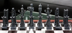 Frank Lloyd Wright Midway Gardens Sprites Resin Chess Pieces & Wooden Board Set-8