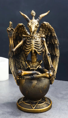 Eliphaz Levi Winged Sabbatic Goat Baphomet Skeleton Bone Creature Figurine-10