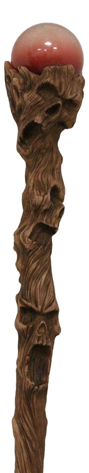 Twisted Tree Whispering Ghosts Skull Decorative 67"L Prop Cosplay Staff Cane-6