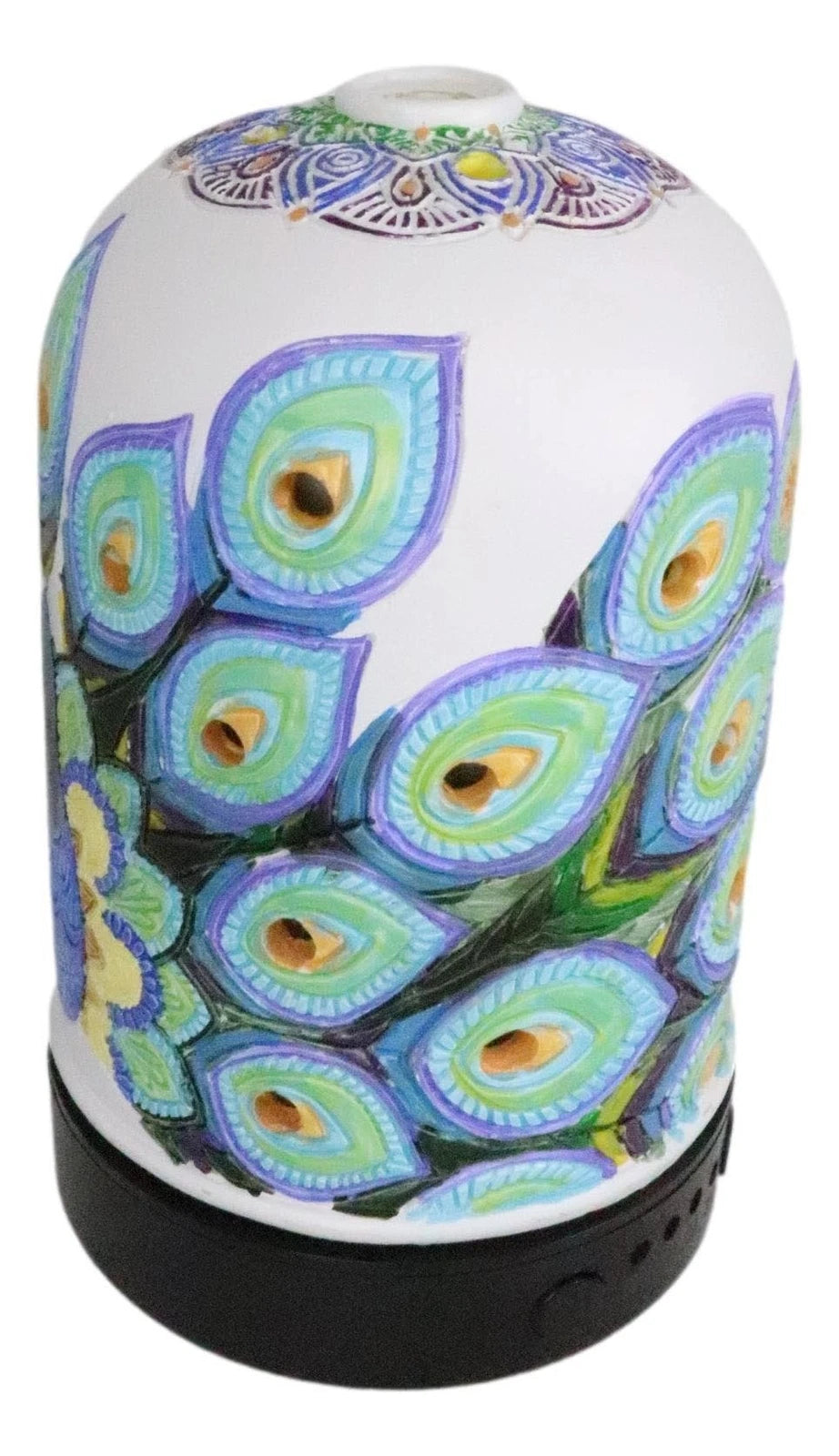 Beautiful Wildlife Peacock Train Aroma Oil Diffuser With Colorful LED Lights-4