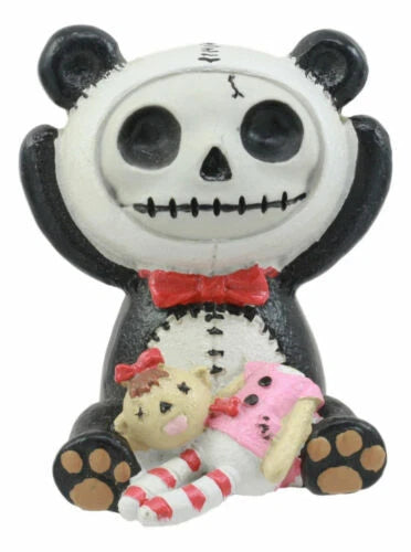 Furry Bones Panda Figurine 2.5"H Adorable Voodoo Skeleton Furrybones Decor-6