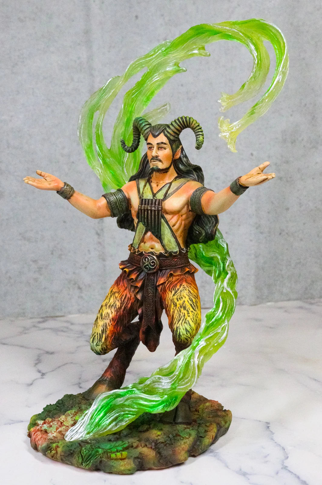 Earth Elemental Bender Wizard Sorcerer Satyr Pan Faunus Summoning Magic Statue-6