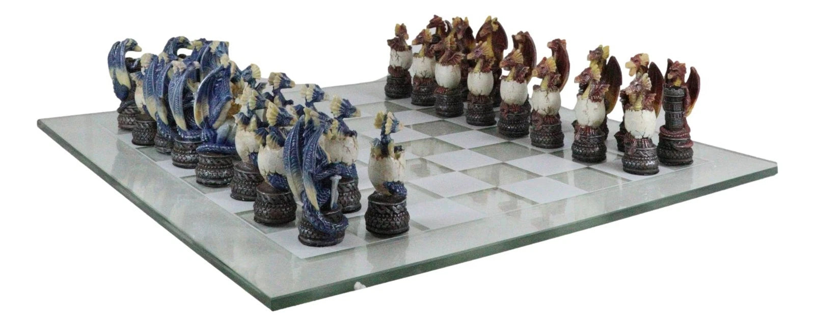 Might Magic Dungeons And Dragons Fantasy Colored Chess Pieces With Glass Board-8