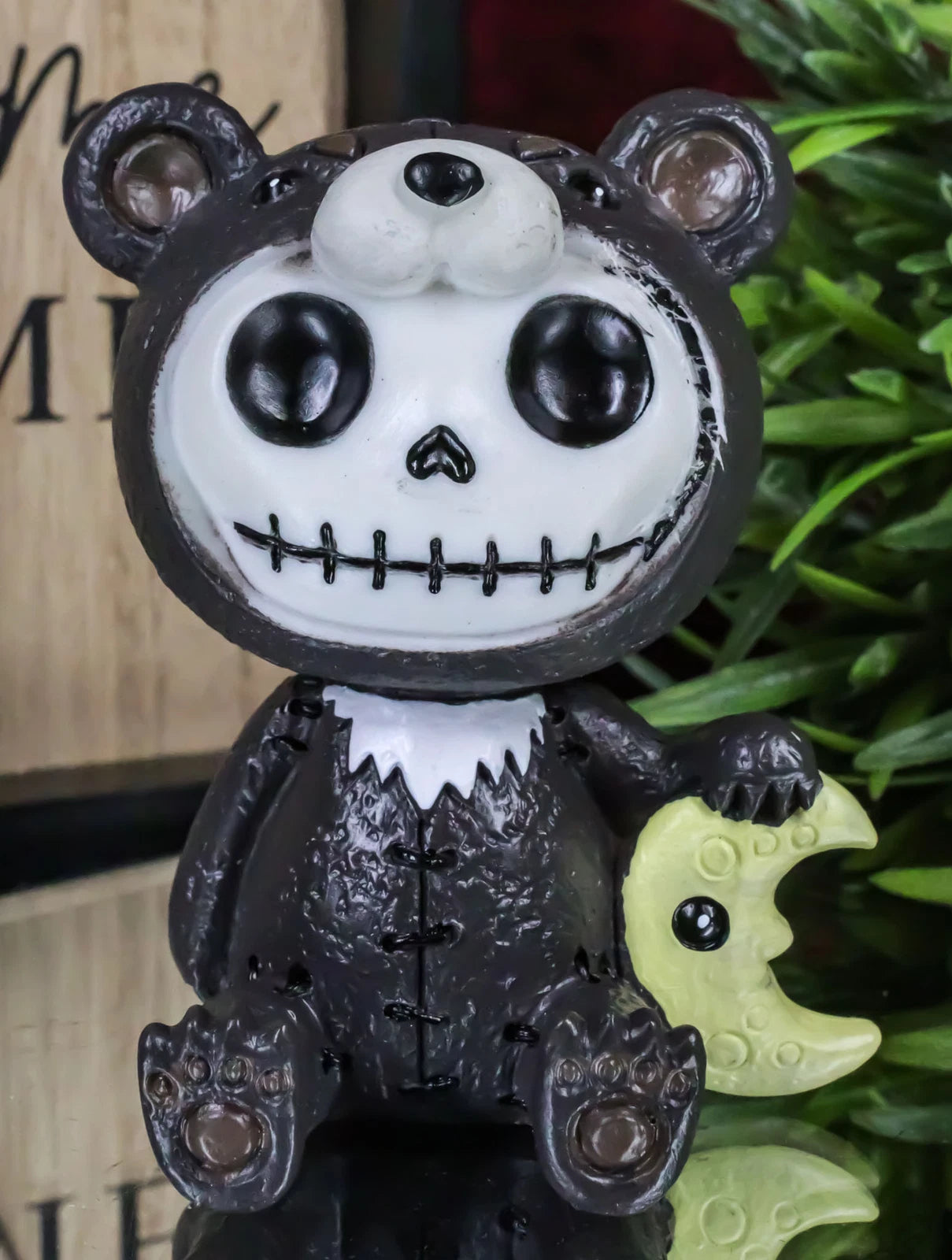 Furrybones Kuma The Black Teddy Bear Costume Skeleton Figurine Furry Bones