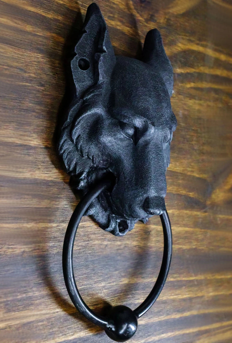 Full Moon Gothic Chained Wolf Gargoyle Door Knocker 8.25"Tall-2