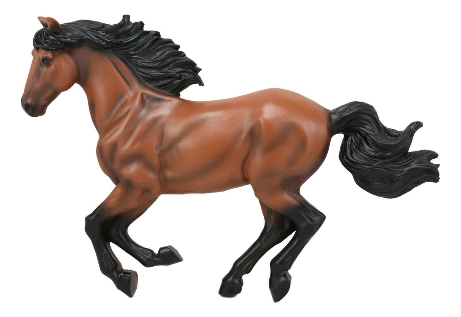 Western Running Brown Chestnut Horse Wall Decor Sculpture 15.5" Wide-9