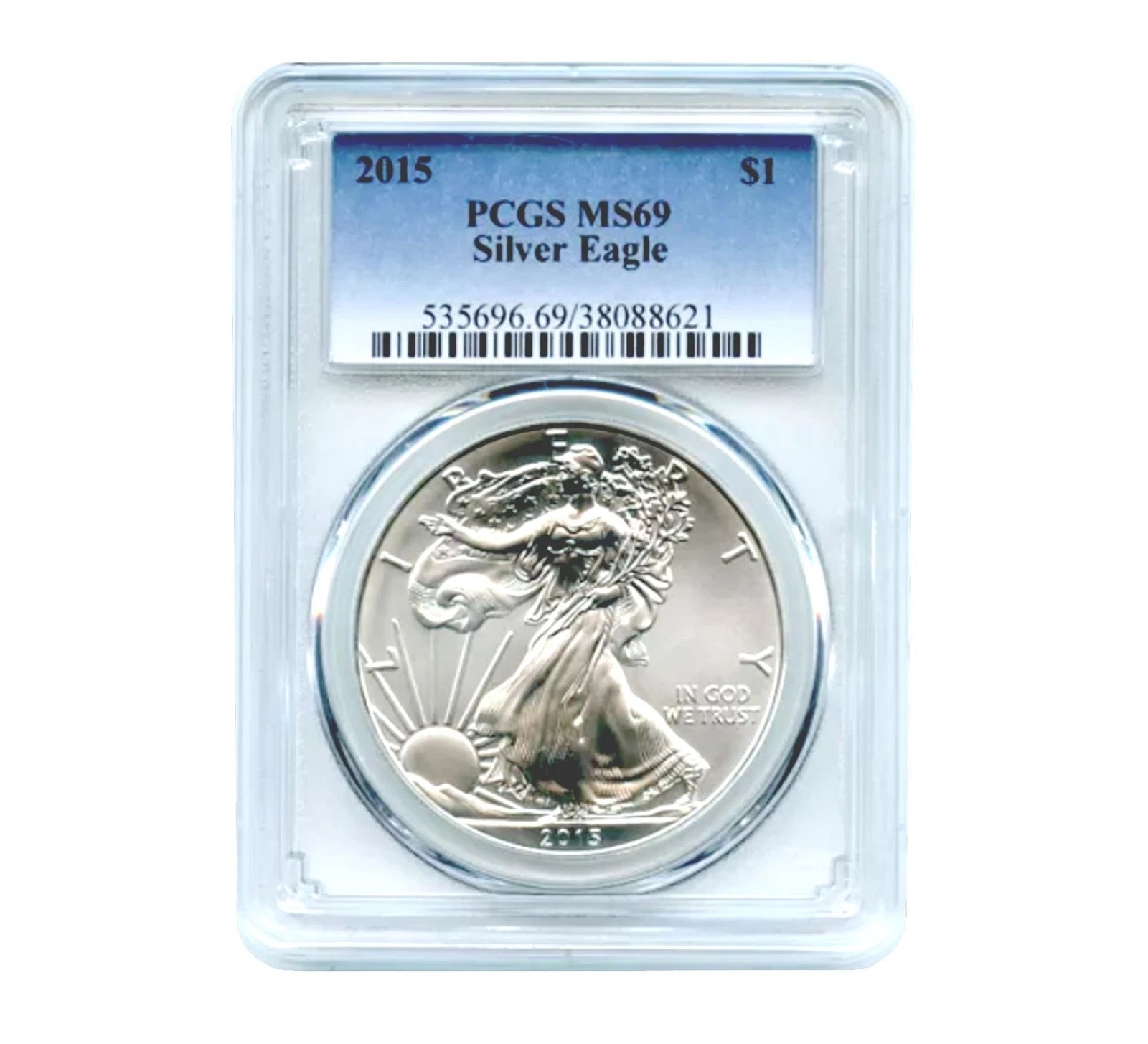 American Silver Eagle MS69 PCGS de $1 de 2015