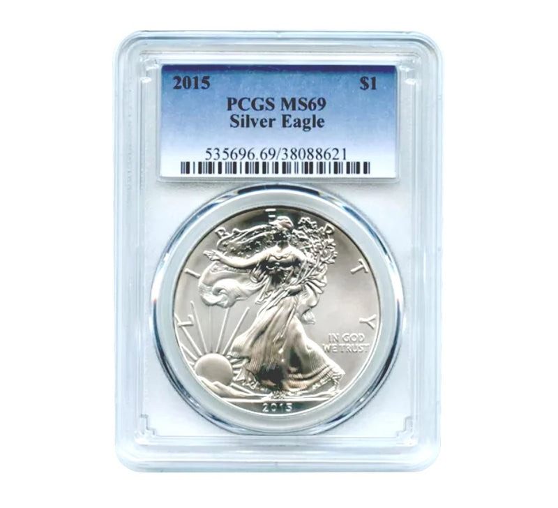 American Silver Eagle MS69 PCGS de $1 de 2015-1