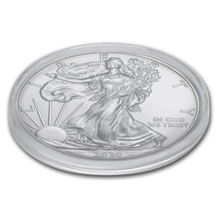 Moneda American Silver Eagle de $1 de 2020 con soporte AirTite, brillante, sin circular-4