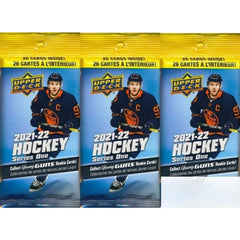 (3) 2021/22 Upper Deck Series 1 Hockey Factory Sealed JUMBO FAT PACKS-78 Cards!-1