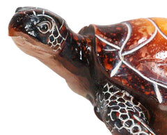 Nautical Ocean Brown Hues Giant Sea Turtle Swimming Decorative Figurine Tortoise-10