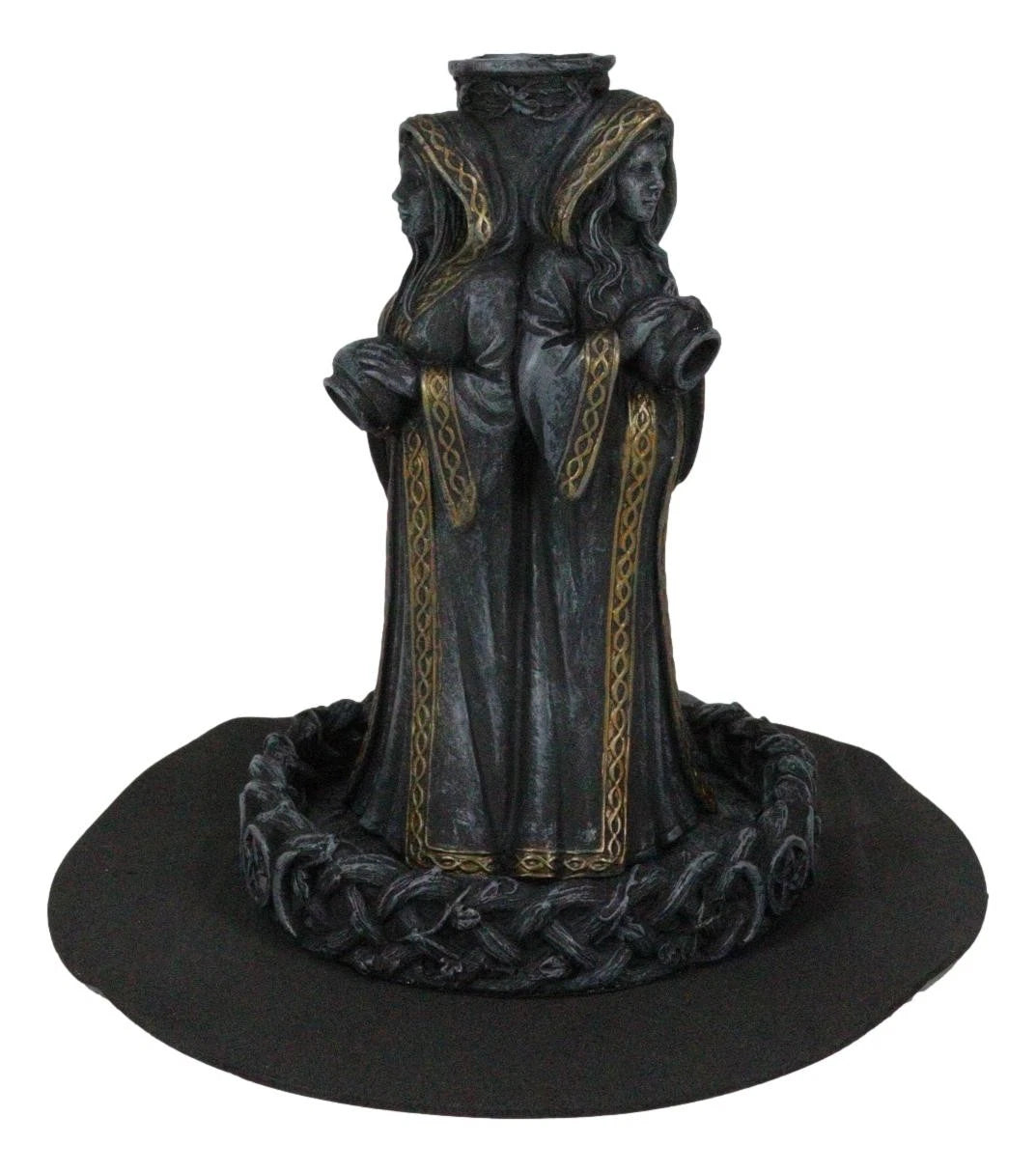 Wicca Triple Moon Goddess Maiden Mother And Crone Pagan Backflow Incense Burner-8