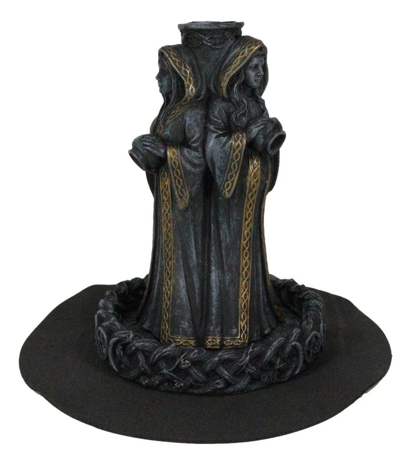 Wicca Triple Moon Goddess Maiden Mother And Crone Pagan Backflow Incense Burner-8