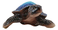 Sea Turtle Figurine, Giant Ocean Blue Decorative Tortoise Statue, 12" Swimming Sea Life Sculpture for Home Decor, Coastal, Nautical, Aquarium Display, Beach House, Gift Collectible-7