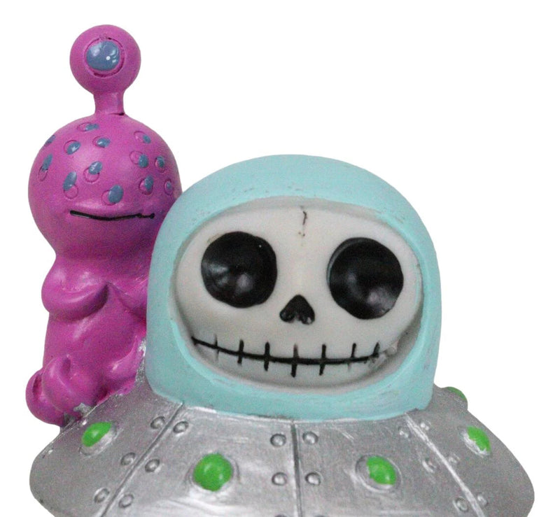 Furrybones UFO ET Alien Planetary Space Ship Dish Skeleton Figurine Furry Bones-9